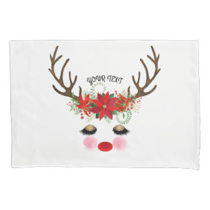 Christmas Holiday Vintage Modern Glam Ornaments Pillow Case