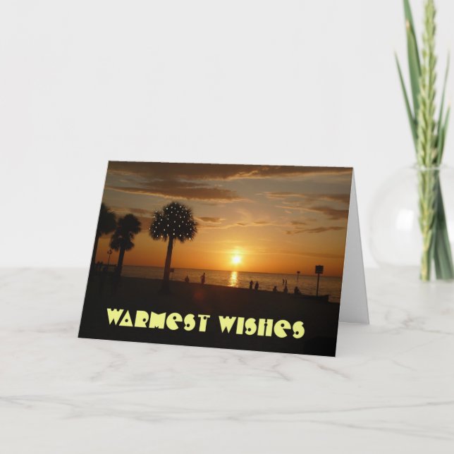 Christmas Holiday Warmest Wishes Card (Front)