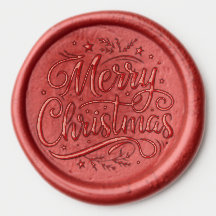 Christmas Holiday Wax Seal Sticker