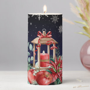 Christmas Holiday Wedding 3"x6" Pillar Candle