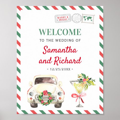 Christmas Holiday Wedding Engagement Welcome Party Poster