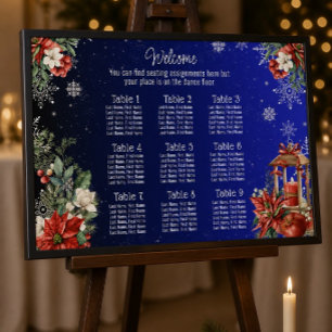 Christmas Holiday Wedding Seating Chart