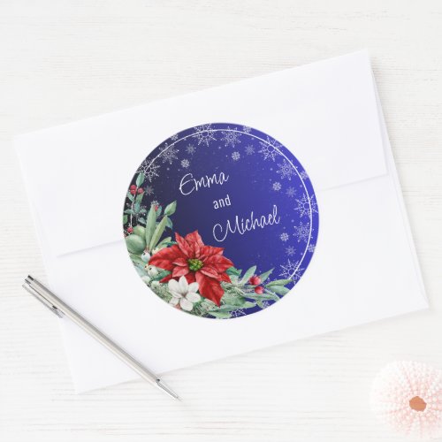 Christmas Holiday Wedding Sticker