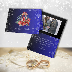 Christmas Holiday Wedding Thank You Card