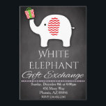 Christmas Holiday White Elephant Party Invitation<br><div class="desc">Having a holiday get together? What better way to invite everyone,  then with this unique White Elephant Christmas Party Invitation. Not only will your guests know what to bring,  they will know this is going to be  party with style!</div>
