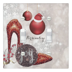 Christmas Holiday Winter Glamour Home Decor Light Switch Cover