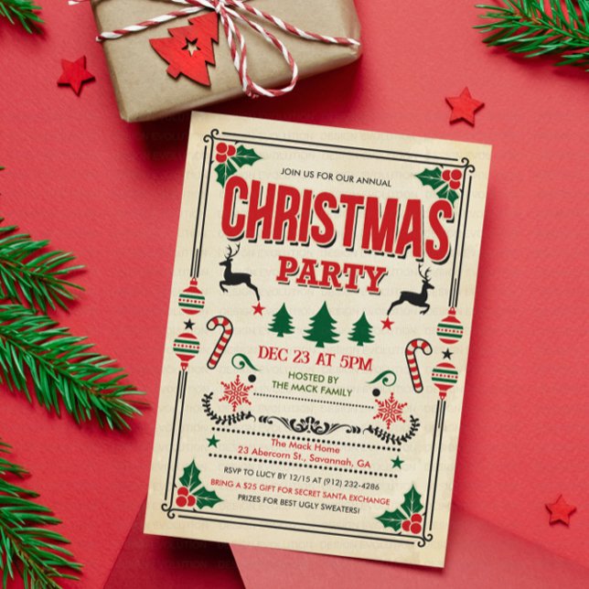 Christmas Holiday Winter Party Invitation (Creator Uploaded)