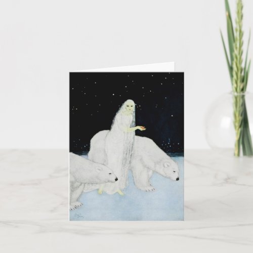 Christmas Holiday Winter Polar Bear Note Cards