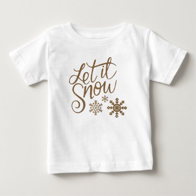 christmas holiday winter snow baby T-Shirt (Front)