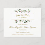 Christmas Holiday Winter Wedding Save The Date Announcement Postcard at Zazzle