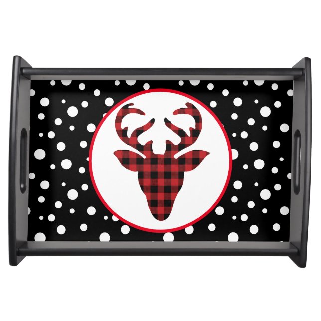 Christmas Holiday Wooden Serving Tray (Front)