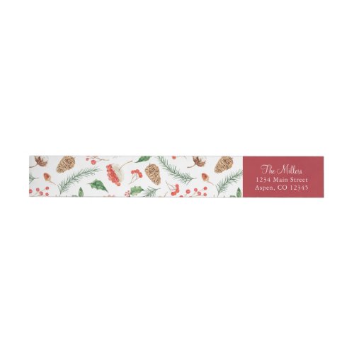 Christmas Holiday Wrap Around Label