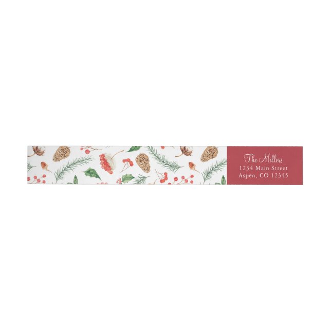 Christmas Holiday Wrap Around Label (Individual)