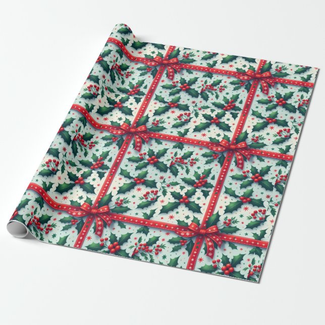 Christmas Holiday  Wrapping Paper (Unrolled)