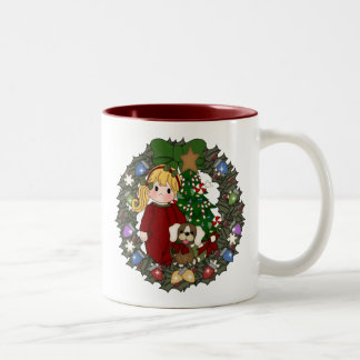 Christmas Holiday Wreath Coffee Mug Cup