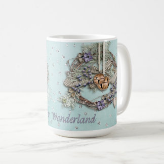 Christmas Holiday - Wreath & Jingle Bells Coffee Mug