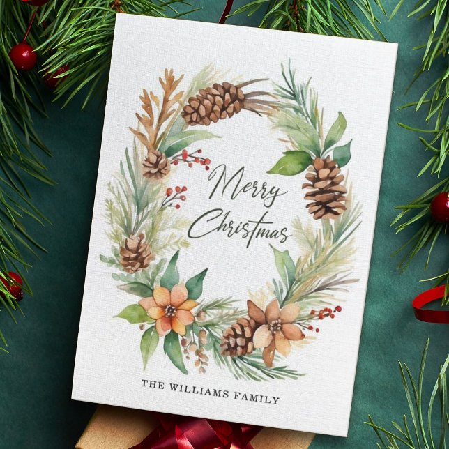 Christmas Holiday Wreath Pinecones Berries Foliage (Creator Uploaded)