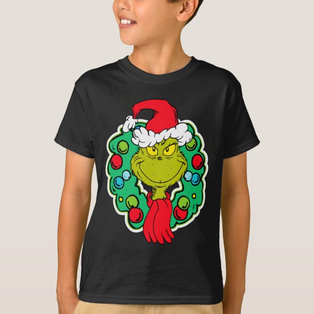 Christmas Holiday Wreath  T-Shirt (Front)