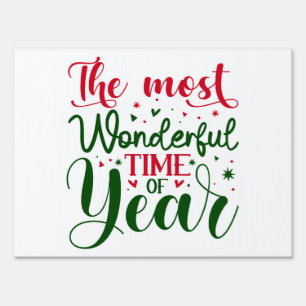 Christmas Holiday Yard Sign