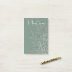 Christmas holidays abstract floral design post-it notes