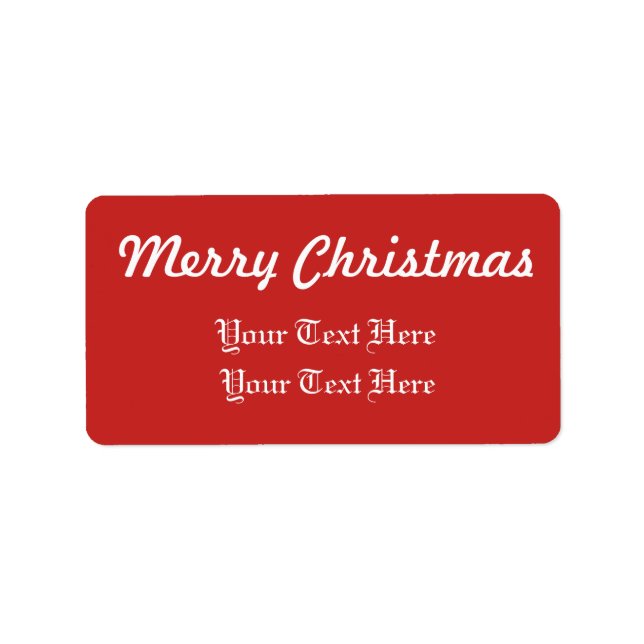 Christmas/Holidays Address labels with Templates (Front)