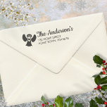 Christmas Holidays Angel Name Return Address Self-inking Stamp<br><div class="desc">A winter-themed personalized self-inking stamp design featuring an angel next to your name and return address text. It is ideal for adding an extra hand-stamped touch to your holiday cards. Designed by Thisisnotme©</div>