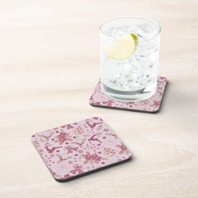 Christmas holidays beverage coaster (Right Side)