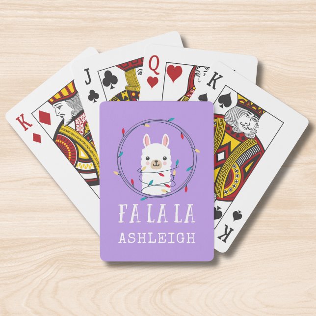 Christmas Holidays Fa La La Llama Personalized Poker Cards (Creator Uploaded)