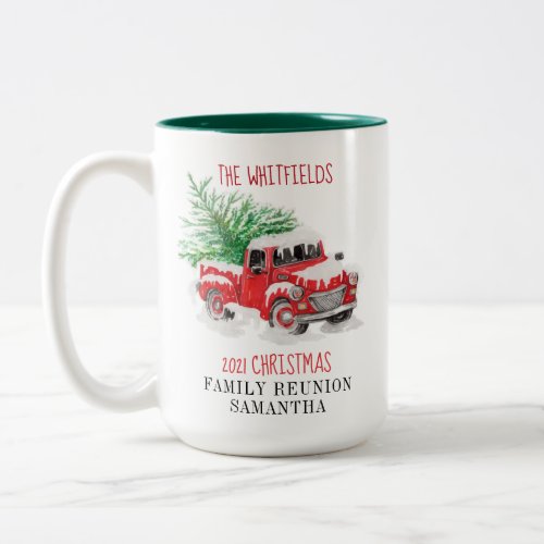 Christmas Holidays Family Matching Custom Two_Tone Coffee Mug
