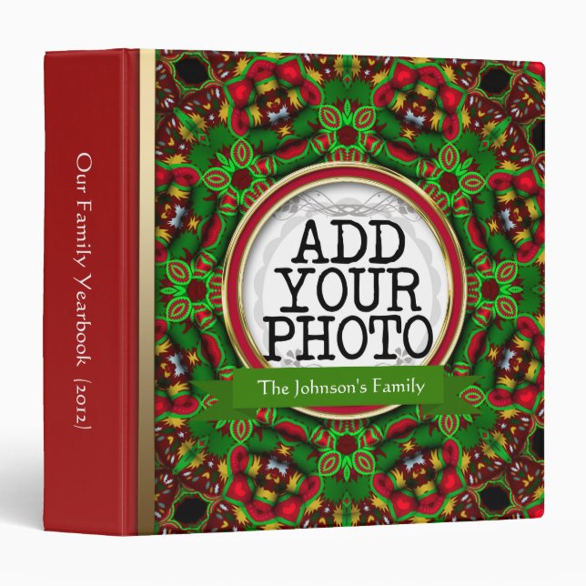 Christmas Holidays Family Photo Keepsake Binder (Front/Spine)