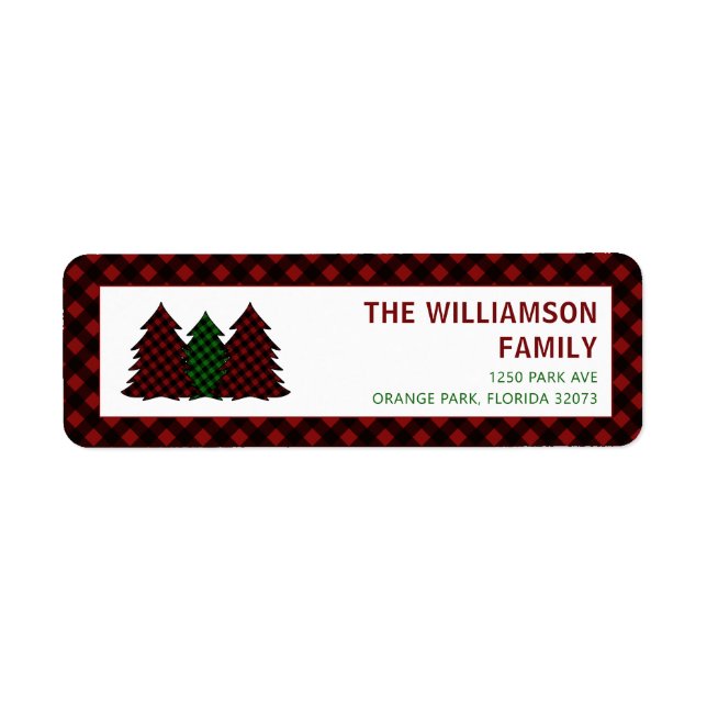 Christmas Holidays Festive Return Address Labels (Front)