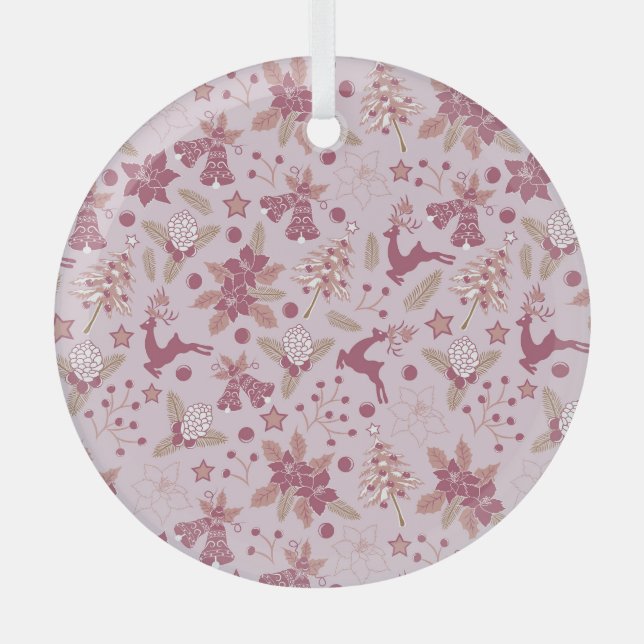 Christmas holidays glass ornament (Front)