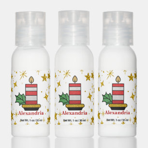 Christmas Holidays Gold Stars Candle Glitter Hand Lotion