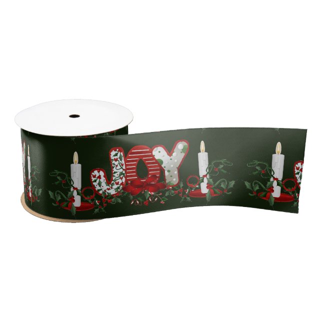 Christmas Holidays Joy Satin Ribbon (Spool)