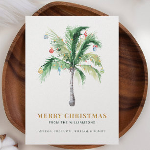 Christmas Holidays Palm Tree Holiday Card