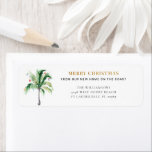 Christmas Holidays Palm Tree Moving Address Label<br><div class="desc">We've Moved Christmas Holidays Palm Tree Moving Holiday Return Address Label you can easily customize by clicking the "Personalize" button. A perfect moving and holiday greetings for the family moving to the coast for Christmas temporarily or permanently</div>