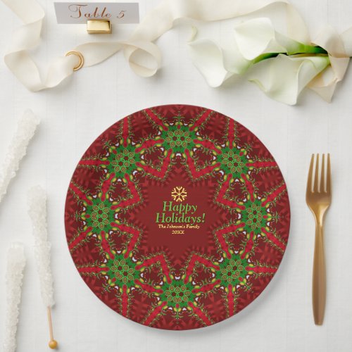 Christmas Holidays Party Plate