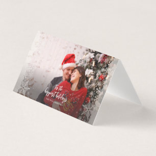 Christmas Holidays Photo Pregnancy Announcement