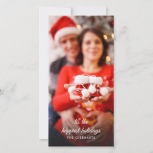 Christmas Holidays Photo Pregnancy Announcement
