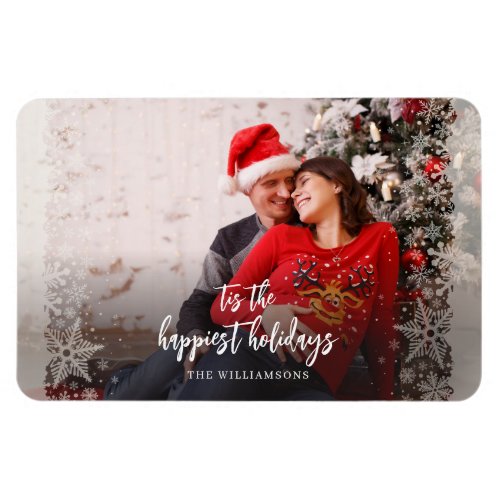 Christmas Holidays Photo Pregnancy Announcement Magnet