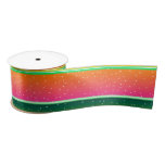 Christmas Holidays pink red green creative striped Satin Ribbon