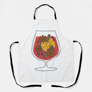 Christmas holidays red mulled wine spicy cocktail apron