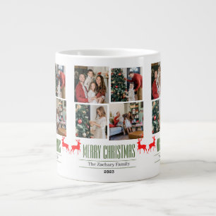  Christmas holidays Script Family Photo Collage Giant Coffee Mug