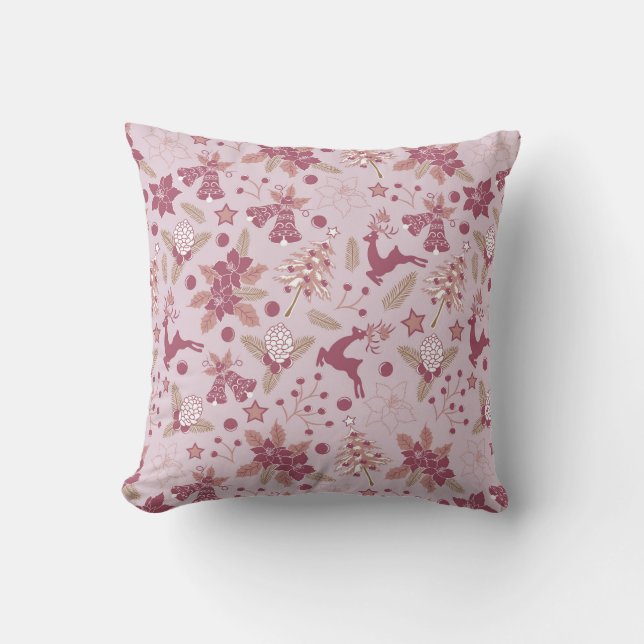 Christmas holidays throw pillow (Front)