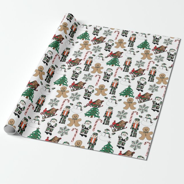Christmas, Holidays, wrapping paper (Unrolled)