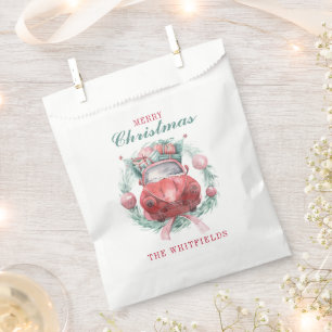 Christmas Holidays Wreath Red Car Matching Favor Bag
