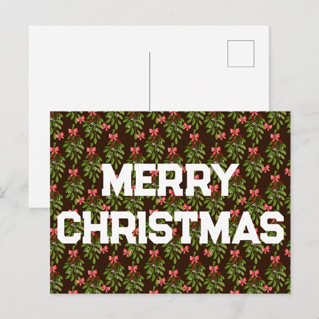 Christmas Hollies - Holiday Postcard (Front/Back)