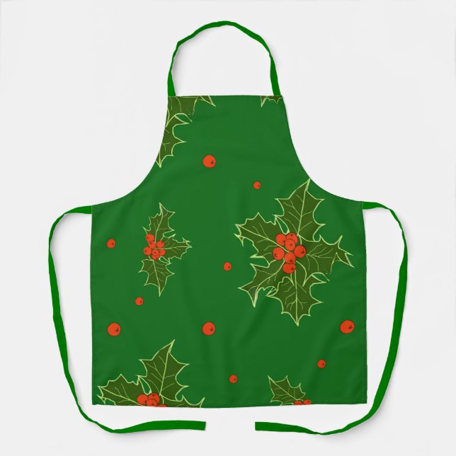 Christmas Holly     Apron (Front)