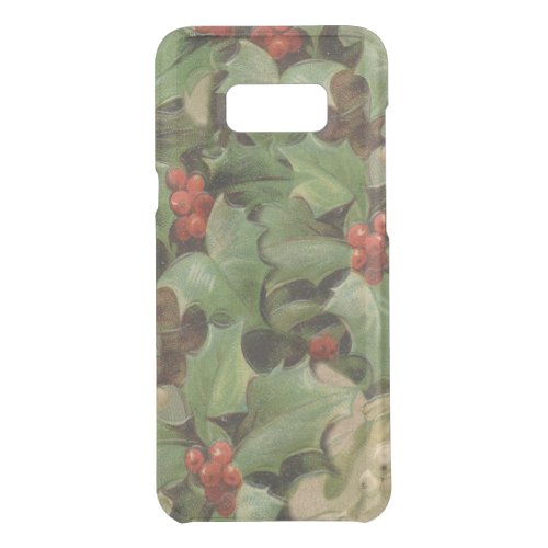 Christmas holly art print winter greenery uncommon samsung galaxy s8 case