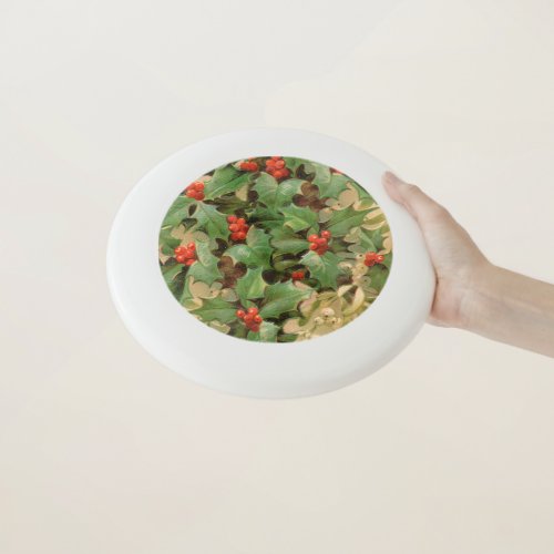 Christmas Holly Artwork Design Festive Pattern Wham_O Frisbee